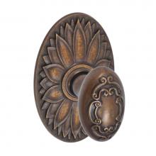 Fusion D-34-D9-E-MDB - Scroll Egg Knob with Oval Floral Rose Dummy Single in Medium