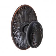 Fusion D-34-D9-E-ORB - Scroll Egg Knob with Oval Floral Rose Dummy Single in Oil Rubbed