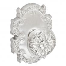 Fusion P-35-C8-0-BRN - Floral Half-Round Knob with Victorian Rose Passage Set in Brushed