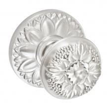 Fusion D-35-D8-E-BRN - Floral Half-Round Knob with Floral Rose Dummy Single in Brushed