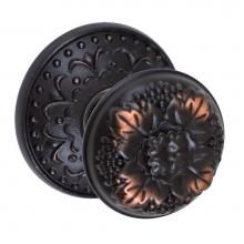 Fusion P-35-S9-0-ORB - Floral Half-Round Knob with Venice  Rose Passage Set in Oil Rubbed