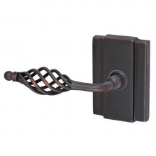 Fusion D-AB-E2-E-ORB-L - Basket Lever with Blacksmith Rose Privacy Set in Oil Rubbed Bronze - Left