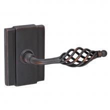Fusion P-AB-E2-0-ORB-R - Basket Lever with Blacksmith Rose Passage Set in Oil Rubbed Bronze - Right