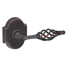 Fusion P-AB-E3-0-ORB-R - Basket Lever with Beveled Scalloped Rose Passage Set in Oil Rubbed Bronze - Right