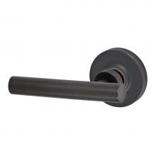 Fusion V-AC-A2-0-ORB-L - South Beach Lever with Contemporary Rose Privacy Set in Oil Rubbed Bronze - Left