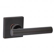 Fusion P-AC-S7-0-ORB-R - South Beach Lever with Square Rose Passage Set in Oil Rubbed Bronze - Right