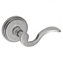 Fusion P-AD-B1-0-ATP-R - Drop Tail  Lever with Stepped  Rose Passage Set in Antique Pewter - Right