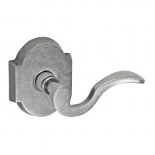 Fusion P-AD-E3-0-ATP-R - Drop Tail  Lever with Beveled Scalloped Rose Passage Set in Antique Pewter - Right