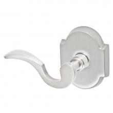 Fusion D-AD-E3-E-BRN-L - Drop Tail  Lever with Beveled Scalloped Rose Dummy Single in Brushed Nickel - Left