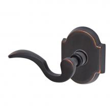 Fusion D-AD-E3-E-ORB-L - Drop Tail  Lever with Beveled Scalloped Rose Dummy Single in Oil Rubbed Bronze - Left
