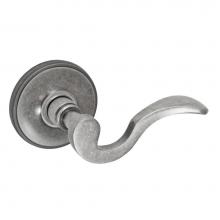 Fusion D-AD-F2-E-ATP-R - Drop Tail  Lever with Cambridge Rose Dummy Single in Antique Pewter - Right