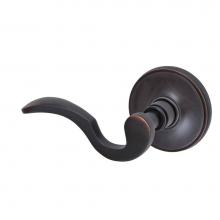 Fusion D-AD-F2-E-ORB-L - Drop Tail  Lever with Cambridge Rose Dummy Single in Oil Rubbed Bronze - Left