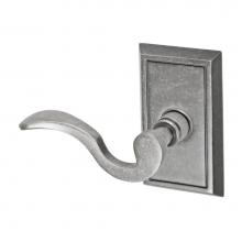 Fusion D-AD-S8-E-ATP-L - Drop Tail  Lever with Shaker Rose Dummy Single in Antique Pewter - Left