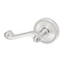 Fusion D-AE-B6-E-BRN-L - Ornate Lever with Beaded Rose Dummy Single in Brushed Nickel - Left