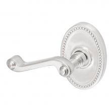 Fusion D-AE-B7-E-BRN-L - Ornate Lever with Oval Beaded Rose Dummy Single in Brushed Nickel - Left
