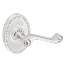 Fusion P-AE-B7-0-BRN-R - Ornate Lever with Oval Beaded Rose Passage Set in Brushed Nickel - Right