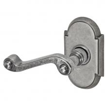 Fusion P-AE-E8-0-ATP-L - Ornate Lever with Tarvos Rose Passage Set in Antique Pewter - Left