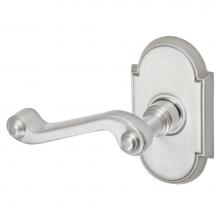 Fusion D-AE-E8-E-BRN-L - Ornate Lever with Tarvos Rose Dummy Single in Brushed Nickel - Left