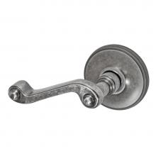 Fusion P-AE-F2-0-ATP-L - Ornate Lever with Cambridge Rose Passage Set in Antique Pewter - Left