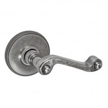 Fusion D-AE-F2-E-ATP-R - Ornate Lever with Cambridge Rose Dummy Single in Antique Pewter - Right