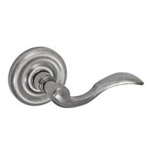 Fusion P-AF-A7-0-ATP-R - Paddle Lever with Contoured Radius Rose Passage Set in Antique Pewter - Right