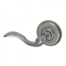 Fusion P-AF-B2-0-ATP-L - Paddle Lever with Radius  Rose Passage Set in Antique Pewter - Left