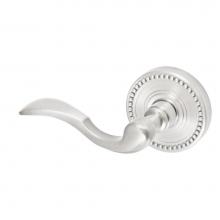 Fusion D-AF-B6-E-BRN-L - Paddle Lever with Beaded Rose Dummy Single in Brushed Nickel - Left