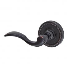 Fusion D-AF-B8-E-ORB-L - Paddle Lever with Rope Rose Dummy Single in Oil Rubbed Bronze - Left