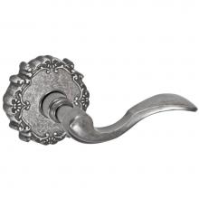 Fusion D-AF-C9-E-ATP-R - Paddle Lever with Round Victorian Rose Dummy Single in Antique Pewter - Right