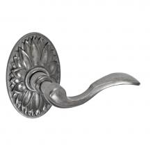 Fusion D-AF-D9-E-ATP-R - Paddle Lever with Oval Floral Rose Dummy Single in Antique Pewter - Right