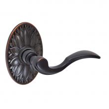 Fusion D-AF-D9-E-ORB-R - Paddle Lever with Oval Floral Rose Dummy Single in Oil Rubbed Bronze - Right
