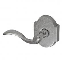 Fusion D-AF-E3-E-ATP-L - Paddle Lever with Beveled Scalloped Rose Dummy Single in Antique Pewter - Left