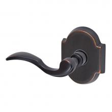 Fusion V-AF-E3-0-ORB-L - Paddle Lever with Beveled Scalloped Rose Privacy Set in Oil Rubbed Bronze - Left