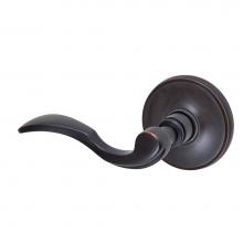 Fusion D-AF-F2-E-ORB-L - Paddle Lever with Cambridge Rose Dummy Single in Oil Rubbed Bronze - Left