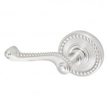 Fusion V-AG-B8-0-BRN-L - Rope Lever with Rope Rose Privacy Set in Brushed Nickel - Left