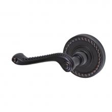 Fusion D-AG-B8-E-ORB-L - Rope Lever with Rope Rose Dummy Single in Oil Rubbed Bronze - Left