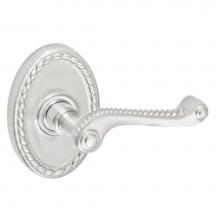 Fusion V-AG-B9-0-BRN-R - Rope Lever with Oval Rope Rose Privacy Set in Brushed Nickel - Right