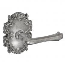 Fusion V-AH-C8-0-ATP-R - Claw Foot Lever with Victorian Rose Privacy Set in Antique Pewter - Right