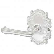 Fusion V-AH-C8-0-BRN-L - Claw Foot Lever with Victorian Rose Privacy Set in Brushed Nickel - Left