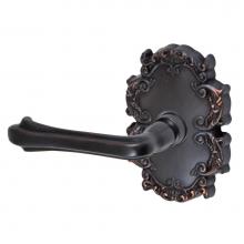 Fusion V-AH-C8-0-ORB-L - Claw Foot Lever with Victorian Rose Privacy Set in Oil Rubbed Bronze - Left