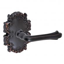 Fusion V-AH-C8-0-ORB-R - Claw Foot Lever with Victorian Rose Privacy Set in Oil Rubbed Bronze - Right