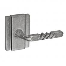 Fusion V-AJ-E2-0-ATP-R - Square Twist Lever with Blacksmith Rose Privacy Set in Antique Pewter - Right