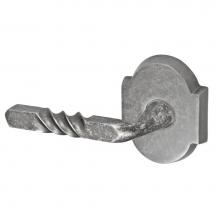 Fusion D-AJ-E3-E-ATP-L - Square Twist Lever with Beveled Scalloped Rose Dummy Single in Antique Pewter - Left