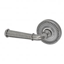 Fusion V-AN-B6-0-ATP-L - St Charles Lever with Beaded Rose Privacy Set in Antique Pewter - Left
