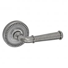 Fusion V-AN-B6-0-ATP-R - St Charles Lever with Beaded Rose Privacy Set in Antique Pewter - Right