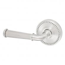 Fusion P-AN-B6-0-BRN-L - St Charles Lever with Beaded Rose Passage Set in Brushed Nickel - Left
