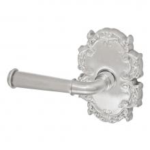 Fusion V-AN-C8-0-BRN-L - St Charles Lever with Victorian Rose Privacy Set in Brushed Nickel - Left