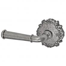 Fusion P-AN-C9-0-ATP-L - St Charles Lever with Round Victorian Rose Passage Set in Antique Pewter - Left