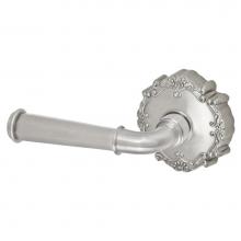 Fusion P-AN-C9-0-BRN-L - St Charles Lever with Round Victorian Rose Passage Set in Brushed Nickel - Left