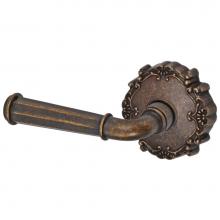 Fusion D-AN-C9-E-MDB-L - St Charles Lever with Round Victorian Rose Dummy Single in Medium Bronze - Left